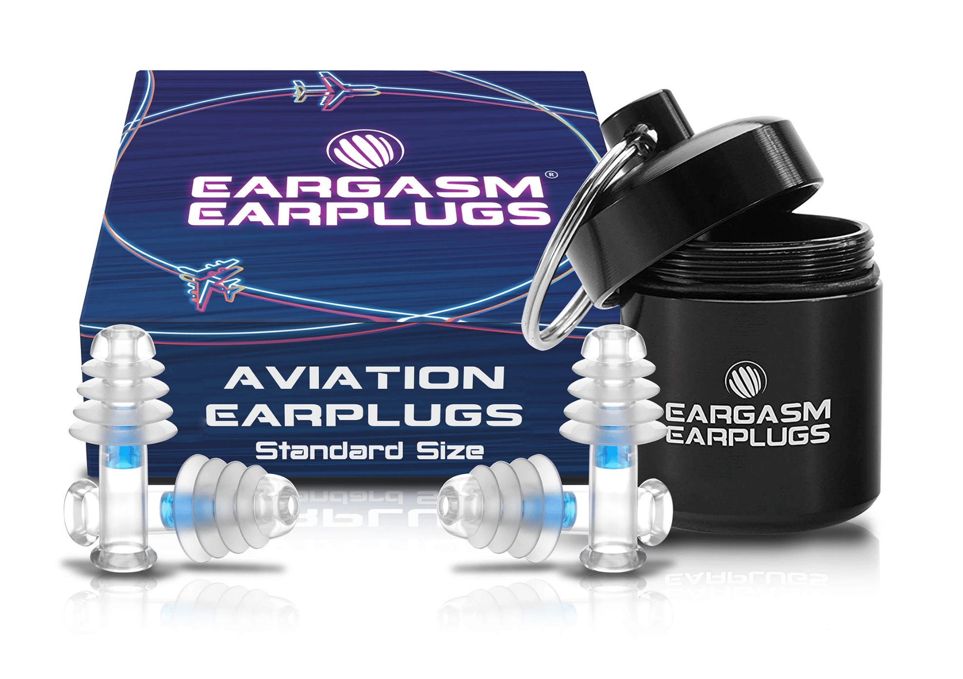 FliteMate™ Reusable Pressure Management Ear Plugs for Flying (NRR 22) (One  Pair w/Carry Case) - Flying Ear Plugs