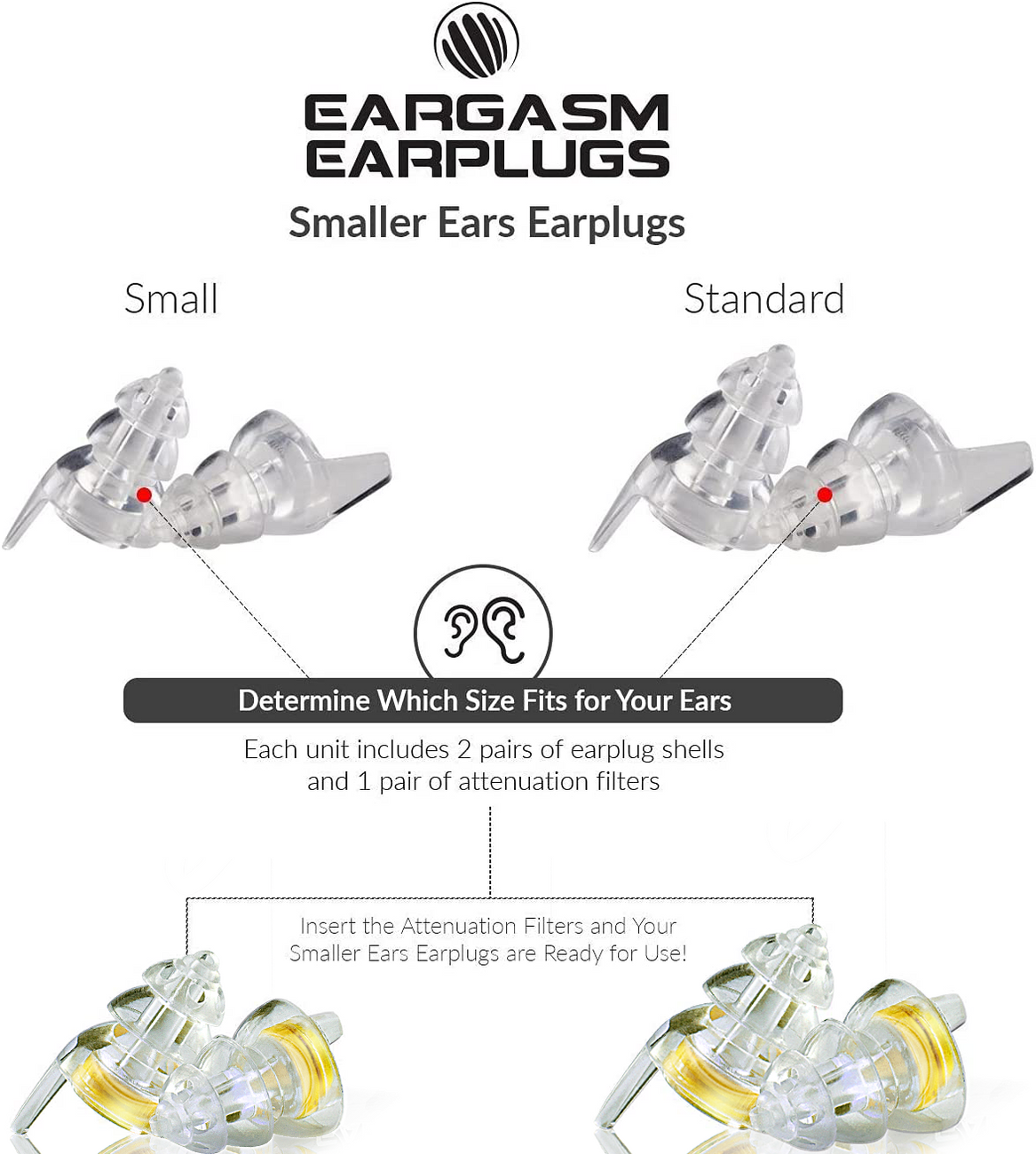 Smaller Ears Earplugs Gold Edition Eargasm